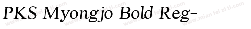 PKS Myongjo Bold Reg字体转换